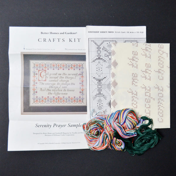 Better Homes + Gardens Serenity Prayer Sampler Stamped Embroidery Kit