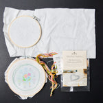 DMC Mindful Making The Heart's Ease Embroidery Kit _ Little Dear Stitch Sampler Kit