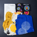 Bernat Stitchery Pak Sunburst Crewel Embroidery Kit + Clock Embroidered Appliques