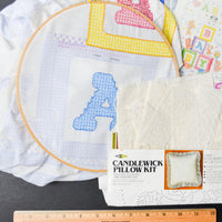 Bucilla Special Edition Littlest Pet Shop Stamped Cross Stitch Quilt Top + Candlewicking Pillow Kit