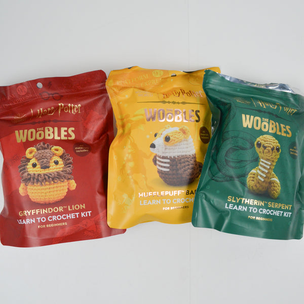 Woobles Harry Potter Hogwarts House Mascot Crochet Kits with Scarves