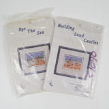 Designs by Judith Lynn Bye the Sea + Building Sand Castles Counted Cross Stitch Kits