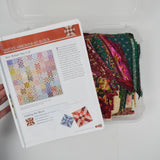 Assorted Arrowhead Quilt Patterns with Cut Red + Green Quilting Fabric Pieces