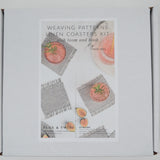 Flax & Twine Weaving Patterns Linen Coasters Kit with Loom and Book