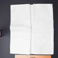 Vintage York Street White Irish Linen Damask Tablecloth - 68" x 85"