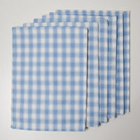 Blue Plaid Dunroven House Cotton Tea Towels - Set of 4