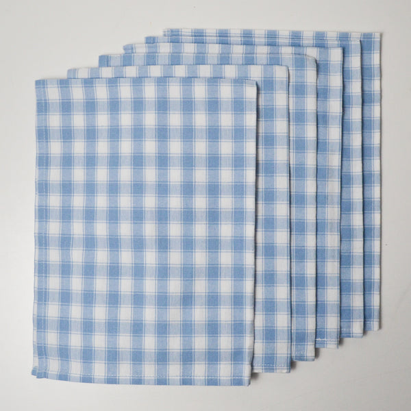 Blue Plaid Dunroven House Cotton Tea Towels - Set of 4