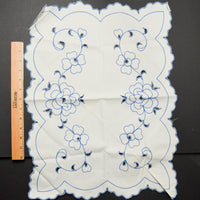 Blue + White Linen - 16" x 22"