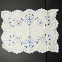 Blue + White Linen - 16" x 22"