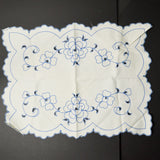 Blue + White Linen - 16" x 22"