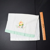 Yellow Floral Applique Linen - 13" x 20"