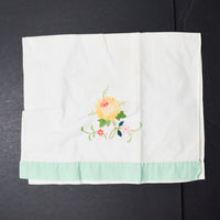 Yellow Floral Applique Linen - 13" x 20"