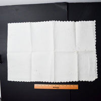 White Scalloped Edge Eyelet Lace Runner - 18.5" x 54"