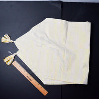 Gold + White Striped Runner with Tassels - 19" x 76"