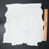White Eyelet Lace Embroidered Basket Runner - 14" x 32"