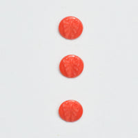 Red Butterfly Molded Metal Shank Buttons - Set of 3