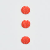Red Butterfly Molded Metal Shank Buttons - Set of 3