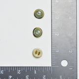 Green Domed Plastic Shank Buttons - Set of 3