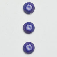 Blue Molded Plastic Shank Buttons - Set of 3