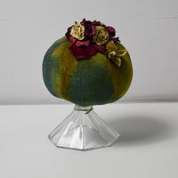 Big Pedestal Pincushion with Flowers