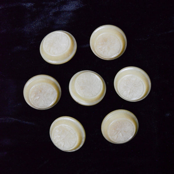 Vegetable Ivory Buttons - Set of 7