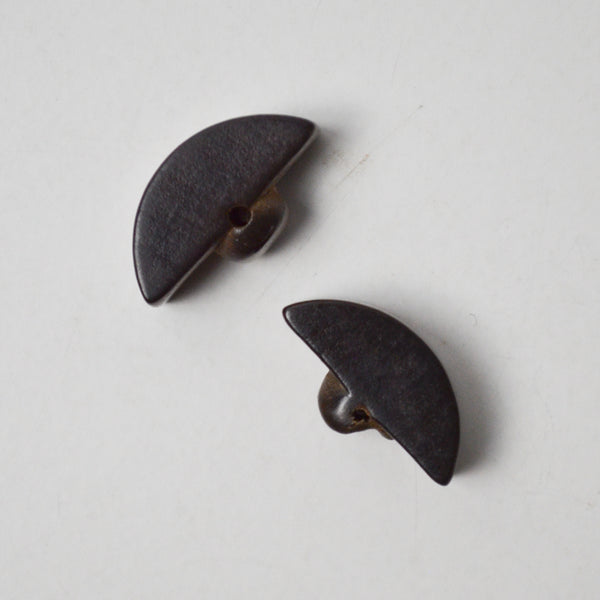 Curved Wooden Buttons - Set of 2