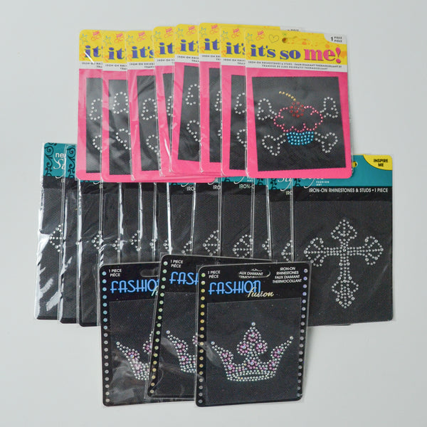 Iron-On Rhinestone Decal Bundle