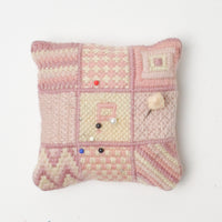 Pink Needlepoint Pillow Pin Cushion