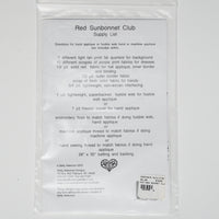 Betty Alderman Designs 088 Red Sunbonnet Club Quilting Pattern Default Title