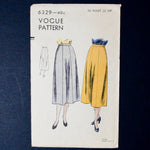 Vogue Pattern 6329 Skirt Sewing Pattern - 26" Waist, 35" Hip