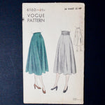 Vogue Pattern 6160 Skirt Sewing Pattern - 26" Waist, 35" Hip