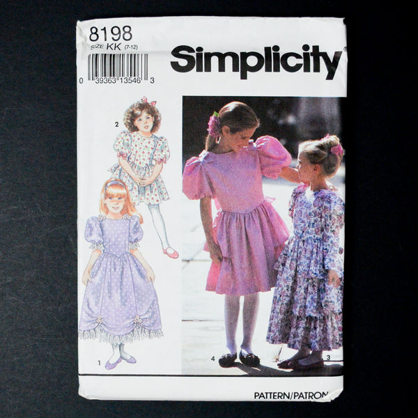 Simplicity 8198 Children's Dress Sewing Pattern