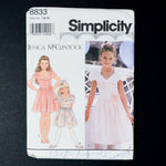 Simplicity 8833 Children's Dress Sewing Pattern -  Size AA (7-10)