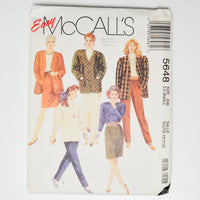 McCall's 5648 Jacket, Top, Skirt + Pants Sewing Pattern - Size Extra Small (6, 8)