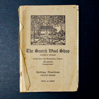 The Scotch Wool Shop Knitting Directions Twelfth Edition Booklet