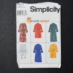 Simplicity 7417 Robe Sewing Pattern - Size BB (L-XL)