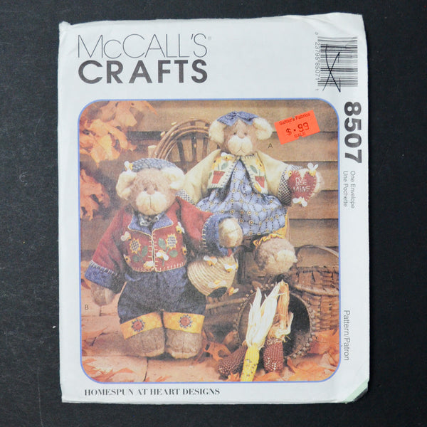 McCall's Crafts 8507 Honey Bee Mine Bears Sewing Pattern