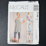 McCall's 2140 Maternity Dress or Top, Jumper and Pull-on Pants Sewing Pattern - Size C (10-14)