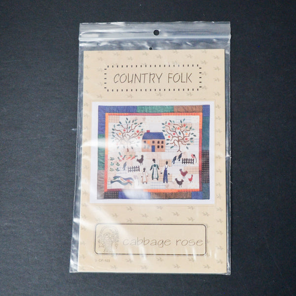 Cabbage Rose Country Folk Quilt Pattern