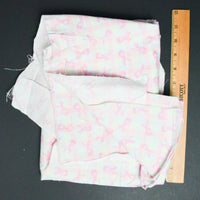 Pink + Mint Plaid Breast Cancer Ribbon Print Quilting Weight Woven Fabric - 44" x 50"