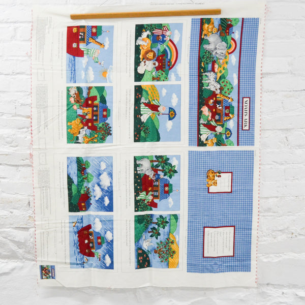 Noah's Ark Soft Book Cut and Sew Fabric Panel - 34" x 42"