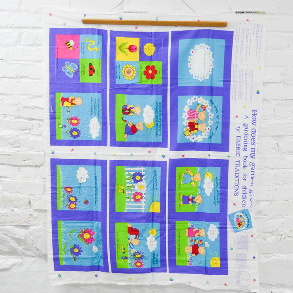 Fabric Traditions How Does My Garden Grow Soft Book Fabric Panel - 35" x 44"