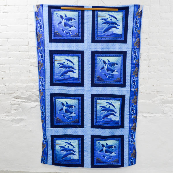 Dolphins + Orcas Fabric Panel - 42" x 66"