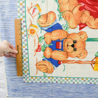 Gardening Bears Soft Flannel Fabric Panel - 44" x 64"