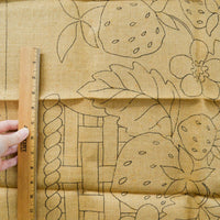 Strawberry Basket Stamped Burlap Pattern for Rug Hooking