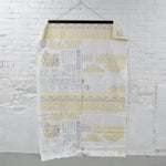 Daisy Kingdom French Document Daisy Dolly Dress Cut and Sew Fabric Panel - 45" x 70"