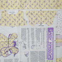 Daisy Kingdom French Document Daisy Dolly Dress Cut and Sew Fabric Panel - 45" x 70"