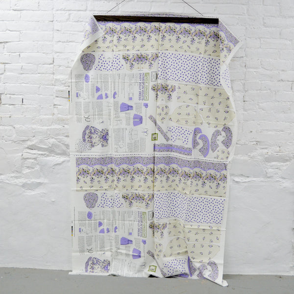 Daisy Kingdom Homespun Violets Daisy Dolly Dress Cut and Sew Fabric Panel - 45" x 70"