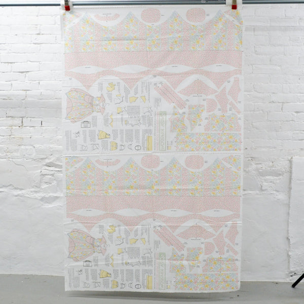 Daisy Kingdom Dogwood Daisy Dolly Dress Cut and Sew Fabric Panel - 45" x 70"