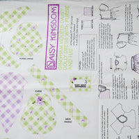 Daisy Kingdom Gingham Violets Daisy Dolly Dress Cut and Sew Fabric Panel - 45" x 70"